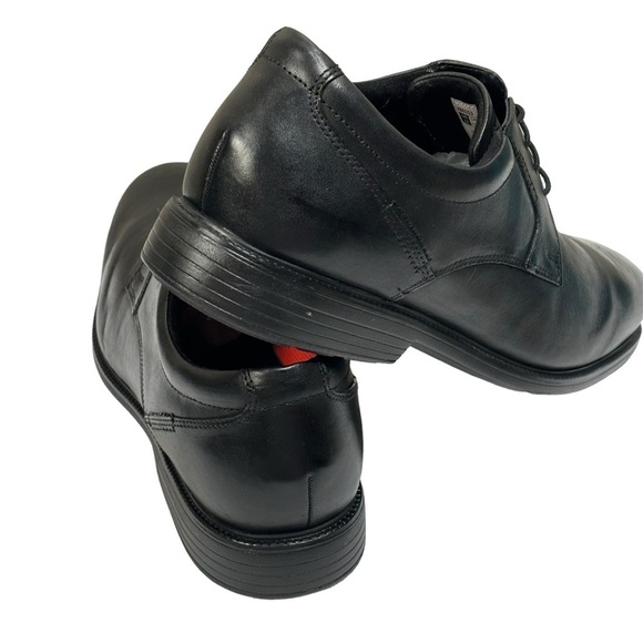 Rockport Black Leather Lace Oxford Lightweight Flexible Shock Absorbent Size 12